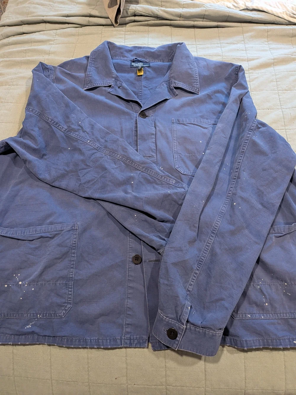 Distressed Denim Utility Jacket